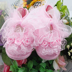 Rose Flowers Ribbon Bow Princess Newborn Baby